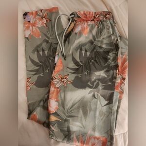 Guess Hawaiian print Viola pants small
